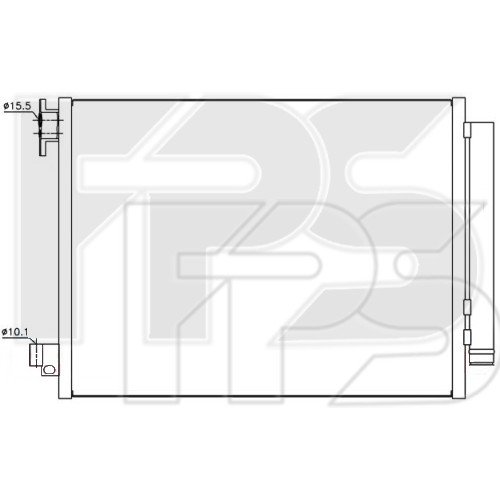 Кондесатор кондиционера AS07352906 на RENAULT CAPTUR 2017-2019