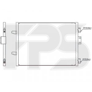 Кондесатор кондиционера AS07352914 на RENAULT SYMBOL I (LB0/1/2) 1998-2008