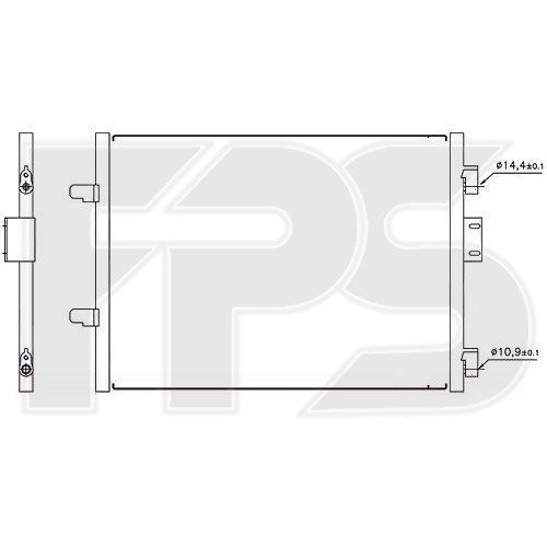 Кондесатор кондиционера AS07352914 на RENAULT SYMBOL I (LB0/1/2) 1998-2008
