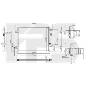 Кондесатор кондиционера AS07352924 на RENAULT ZOE 2013-