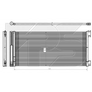 Кондесатор кондиционера AS08117208 на NISSAN NV300 2016-2021