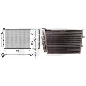 Кондесатор кондиціонера AS08112969 на RENAULT MODUS 2004-2011