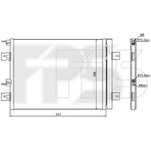 Кондесатор кондиціонера AS07352926 на RENAULT LOGAN MCV 2007-2009