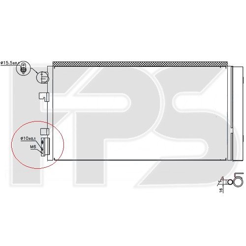 Кондесатор кондиционера AS07352928 на RENAULT SCENIC / GRAND SCENIC 2012-2016