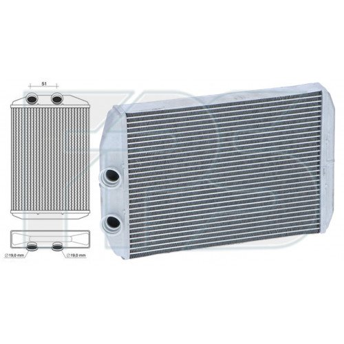 Радіатор печі AS07352937 на RENAULT MASTER 2010-2019