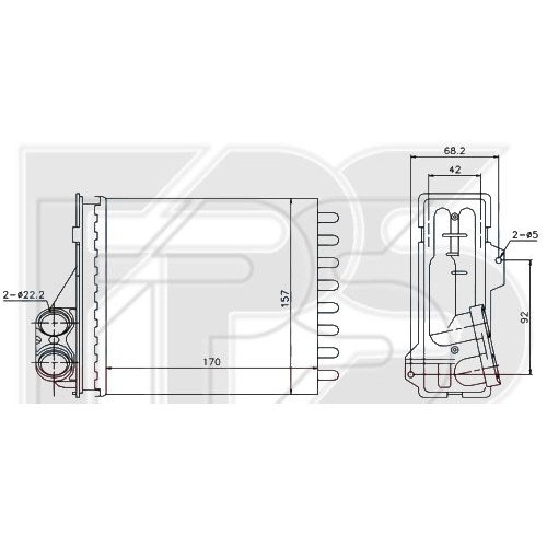 Радиатор печки AS08110212 на RENAULT LOGAN 2017-2021