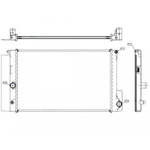 Радиатор охлаждения AS07338347 на TOYOTA COROLLA (E18 EUR) 2013-2016