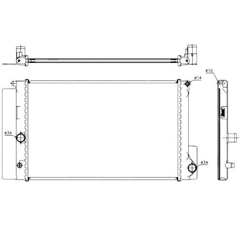 Радиатор охлаждения AS07338347 на TOYOTA COROLLA (E18 EUR) 2013-2016