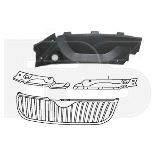 Смужка пластикова AS07353744 на SKODA SUPERB (3T) 2009-2013
