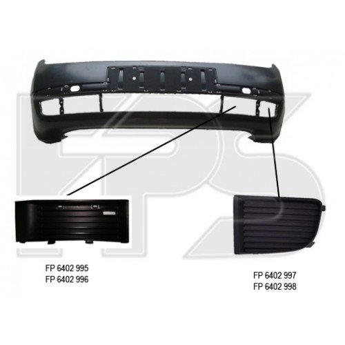 Решітка пластикові AS07353758 на SKODA FABIA 1999-2005