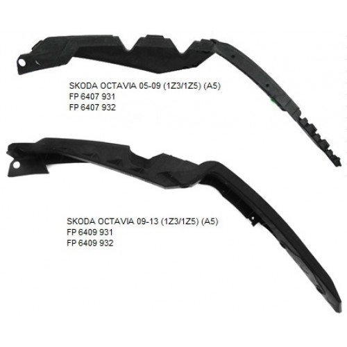 Кріплення бампера AS07353866 на SKODA OCTAVIA (1Z3/1Z5) (A5) 2005-2013