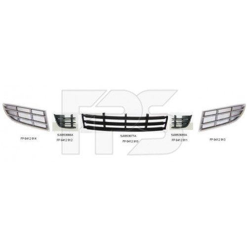 Решетка пластиковая AS07353900 на SKODA FABIA 2010-2014