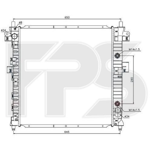 Радіатор охолодження AS08109806 на SSANGYONG ACTYON 2006-2012
