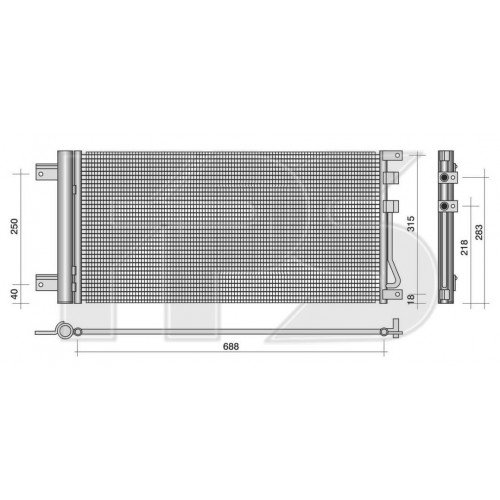 Кондесатор кондиционера AS07354068 на SSANGYONG KORANDO 2010-2019