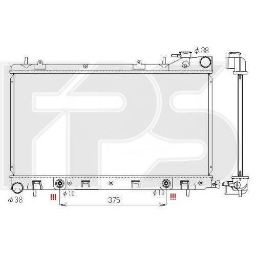 Радиатор охлаждения AS07354113 на SUBARU FORESTER (SG) 2006-2008