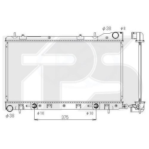 Радиатор охлаждения AS07354119 на SUBARU FORESTER (SG) 2006-2008