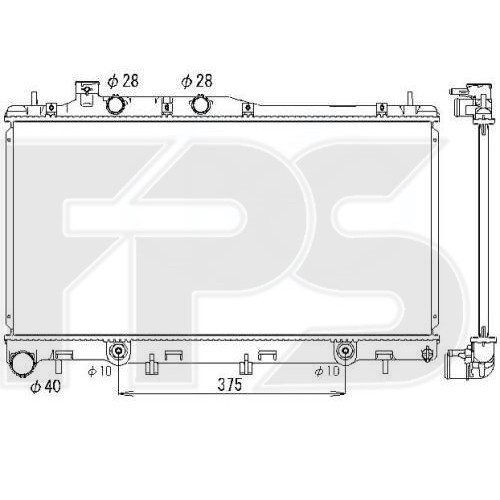 Радиатор охлаждения AS08116092 на SUBARU LEGACY OUTBACK 2004-2009