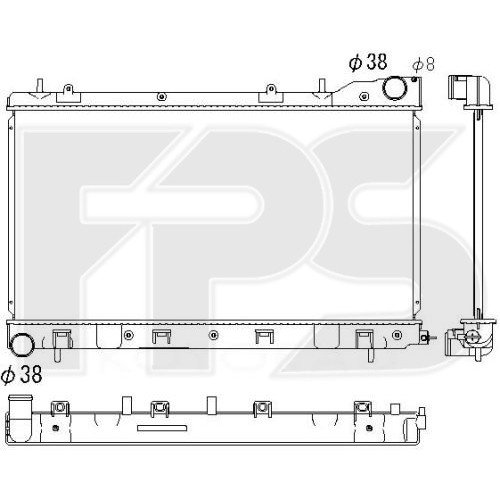 Радіатор охолодження AS07354123 на SUBARU FORESTER (SG) 2003-2005