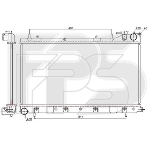Радіатор охолодження AS07354125 на SUBARU FORESTER (SG) 2003-2005