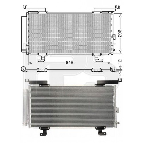 Кондесатор кондиционера AS08120457 на SUBARU OUTBACK 2014-2019