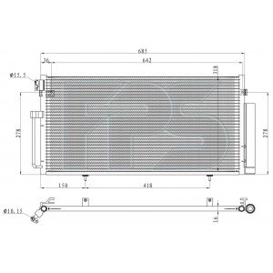 Кондесатор кондиционера AS07354143 на SUBARU IMPREZA 2003-2005
