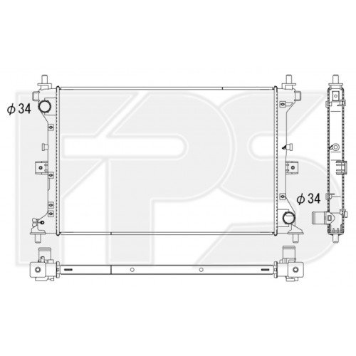 Радиатор охлаждения AS07354385 на SUZUKI VITARA 2015-