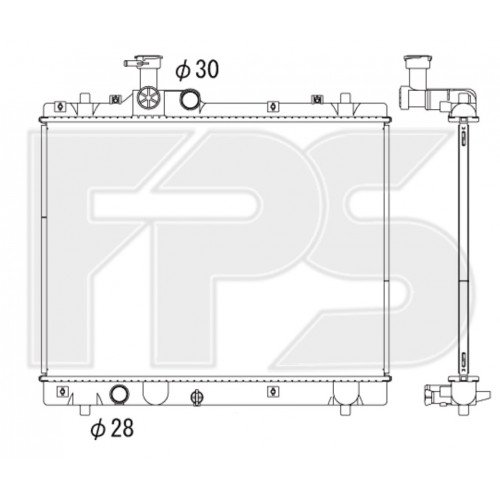 Радіатор охолодження AS07354389 на SUZUKI SWIFT 2010-2016