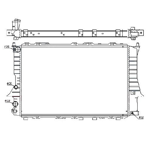 Радиатор охлаждения AS00063257 на AUDI 100 1991-1994
