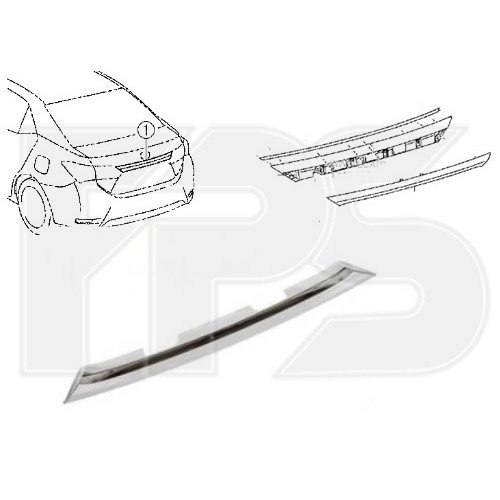 Полоска пластиковая AS07354847 на TOYOTA COROLLA (E18 EUR) 2013-2016