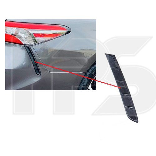 Накладка бампера AS07355041 на TOYOTA CAMRY (XV70) SE/XSE 2017-