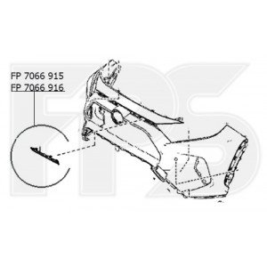 Полоска пластиковая AS07355277 на TOYOTA RAV4 2018-