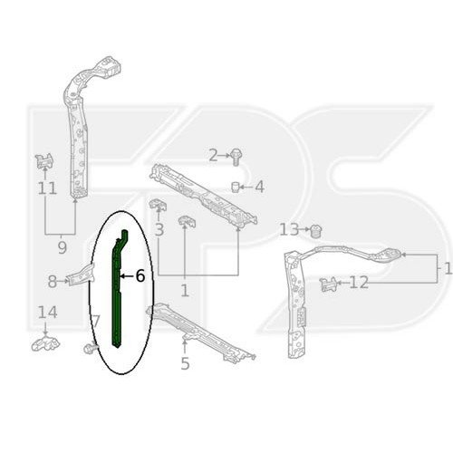 Панель AS07355435 на TOYOTA HIGHLANDER 2019-