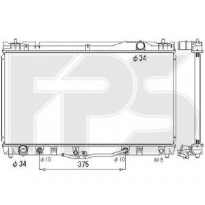 Радіатор охолодження AS07354516 на TOYOTA CAMRY (XV30) 2002-2006