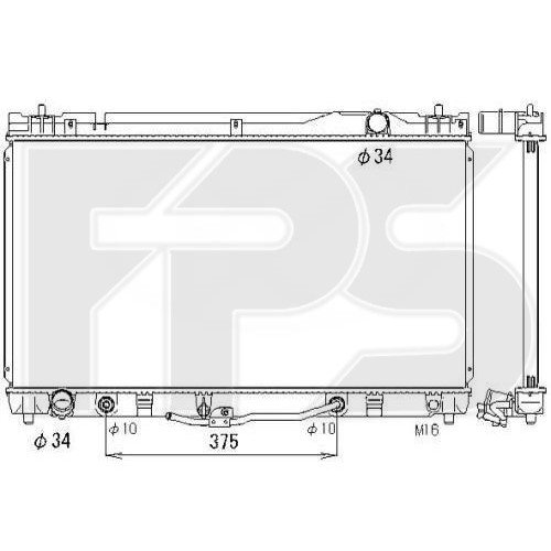 Радиатор охлаждения AS07354516 на TOYOTA CAMRY (XV30) 2002-2006
