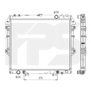 Радіатор охолодження AS08119670 на TOYOTA FORTUNER 2004-2015