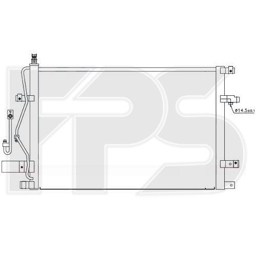 Кондесатор кондиционера AS08110125 на VOLVO S80 1998-2006