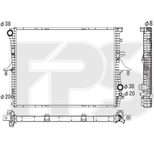 Радиатор охлаждения AS07355564 на VOLKSWAGEN TOUAREG 2002-2006