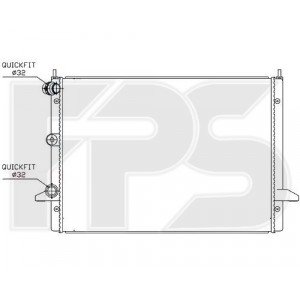 Радіатор охолодження AS08117006 на SEAT ALHAMBRA 1995-2000