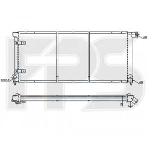 Радиатор охлаждения AS07355580 на VOLKSWAGEN GOLF II 1983-1991