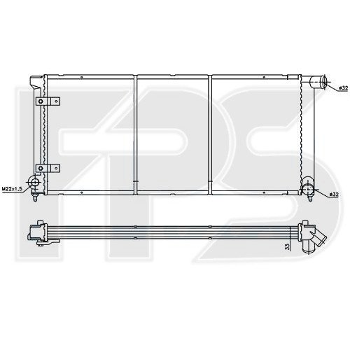 Радиатор охлаждения AS07355580 на VOLKSWAGEN JETTA II 1984-1992