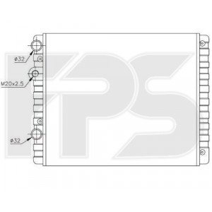 Радіатор охолодження AS07355598 на VOLKSWAGEN POLO III 1994-2001