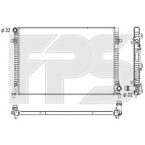 Радиатор охлаждения AS08111315 на VOLKSWAGEN ATLAS 2017-2020