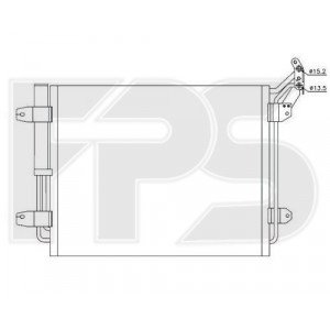 Кондесатор кондиціонера AS07355632 на VOLKSWAGEN TIGUAN 2007-2011