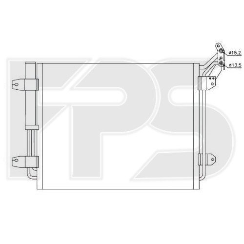 Кондесатор кондиционера AS07355632 на VOLKSWAGEN TIGUAN 2007-2011