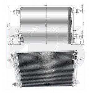 Кондесатор кондиционера AS07355635 на VOLKSWAGEN JETTA VI 2014-2018