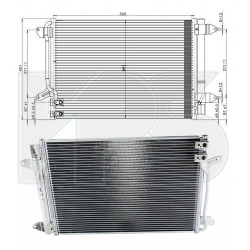 Кондесатор кондиционера AS07355635 на VOLKSWAGEN JETTA VI 2014-2018