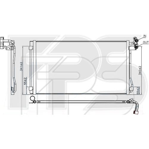 Кондесатор кондиционера AS07355646 на VOLKSWAGEN SHARAN 2010-