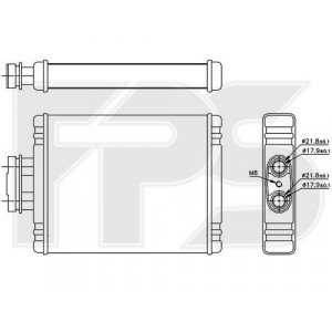 Радіатор печі AS08106065 на SKODA FABIA 2005-2007