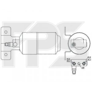 Осушитель кондиционера AS07355683 на SEAT ALHAMBRA 2000-2010