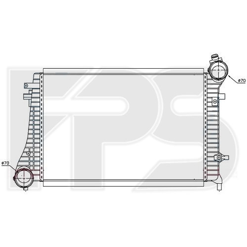 Радіатор наддуву AS08111484 на SEAT ALTEA 2004-2015